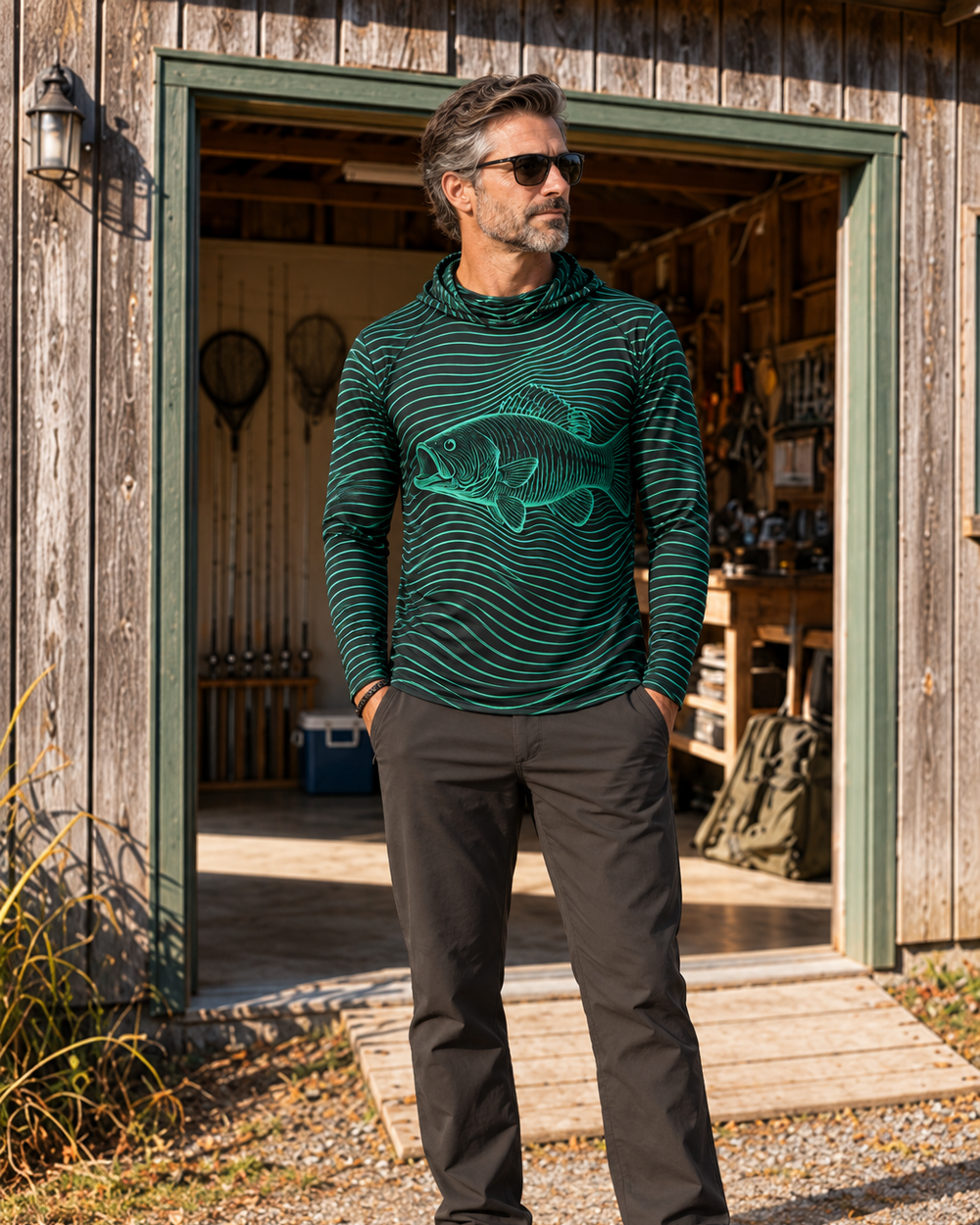 Ripple Bass gaiter hoodie