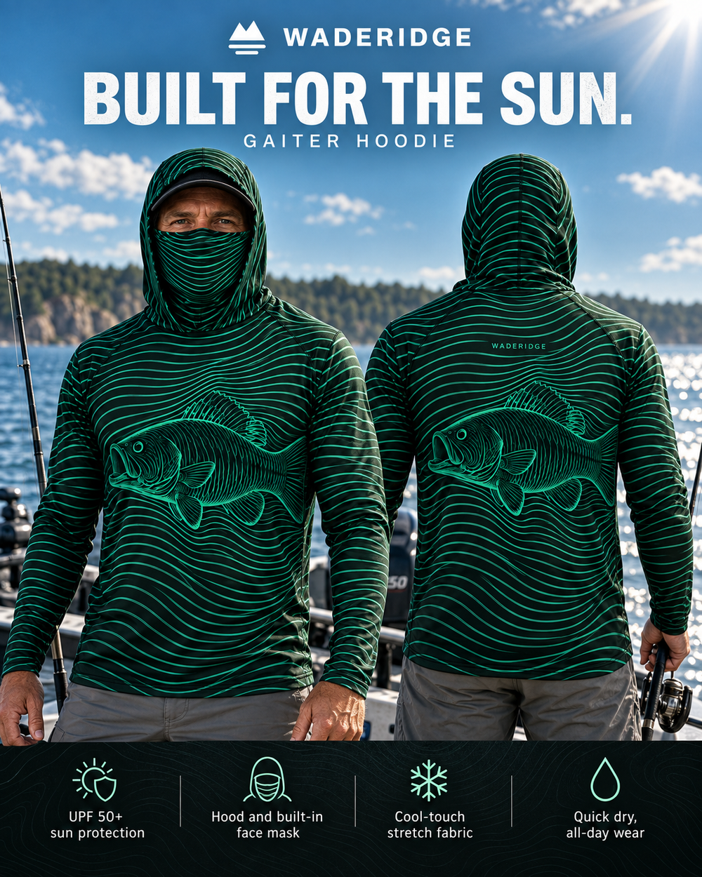 Ripple Bass gaiter hoodie