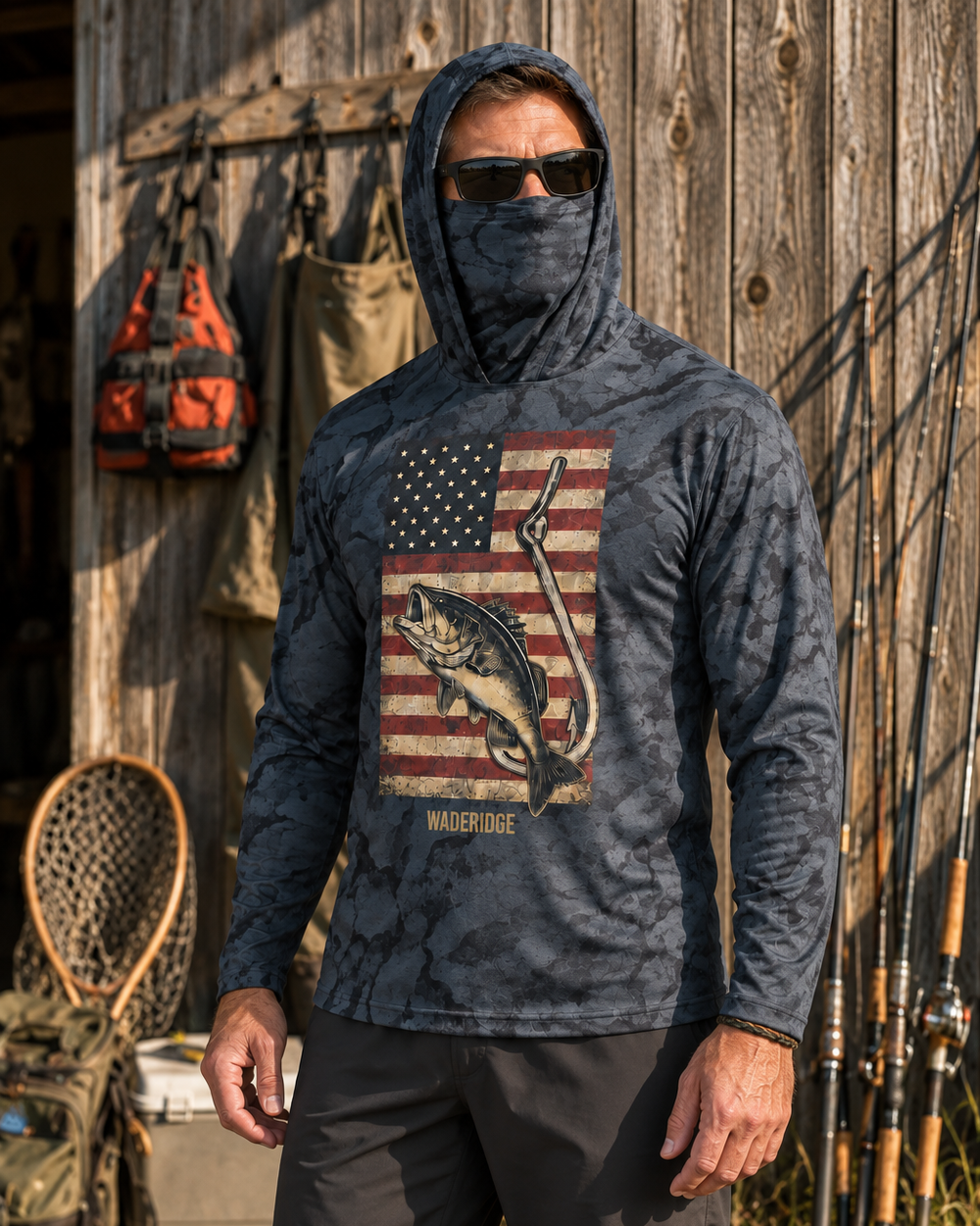 American Waters gaiter hoodie
