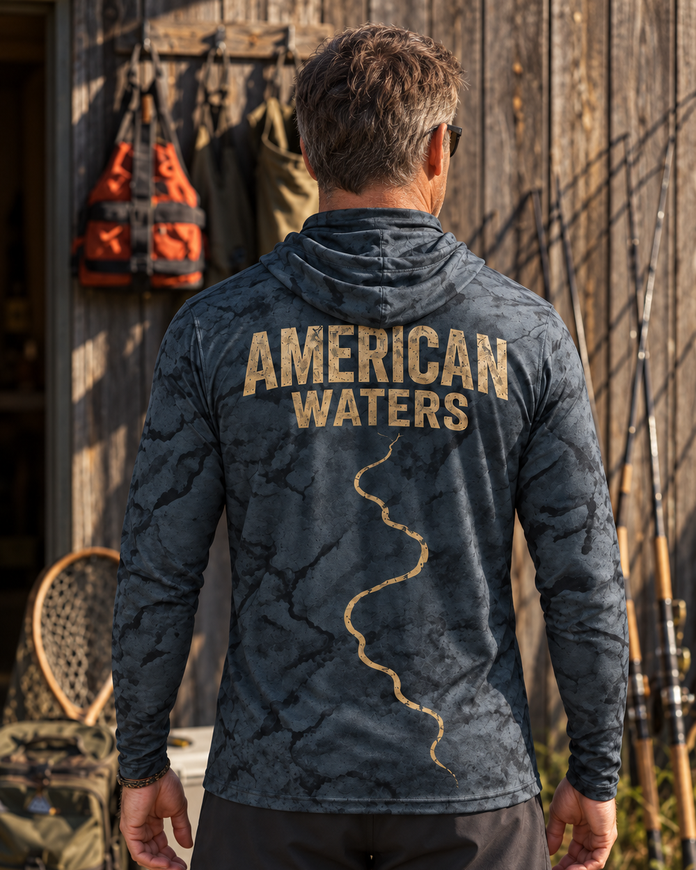American Waters gaiter hoodie