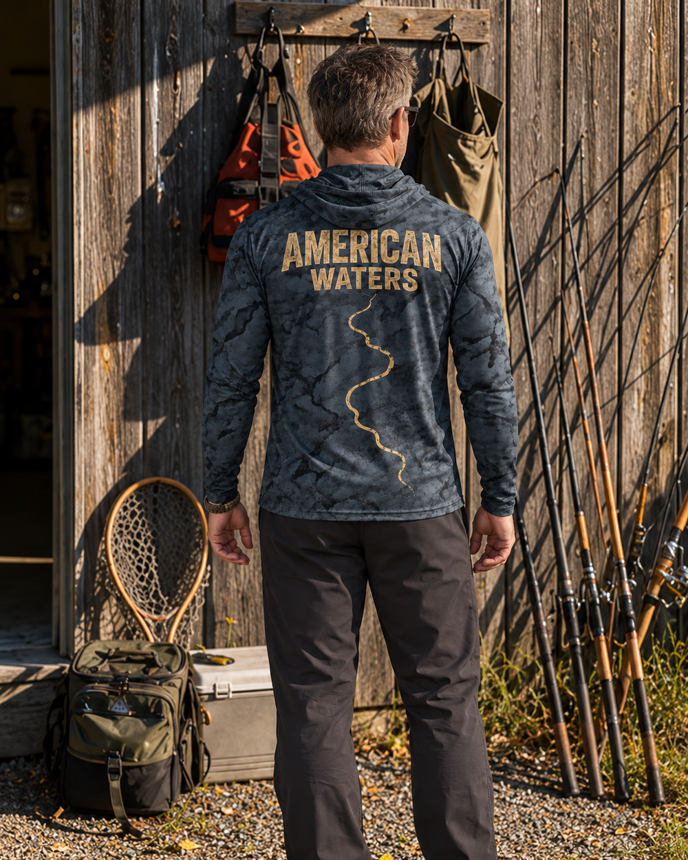 American Waters gaiter hoodie