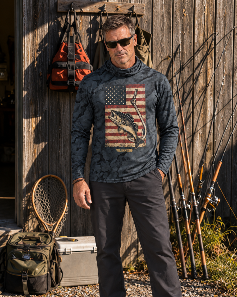 American Waters gaiter hoodie