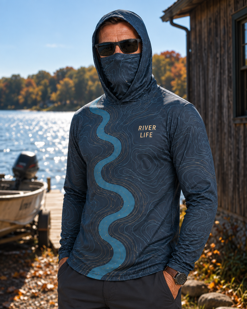 River Life gaiter hoodie