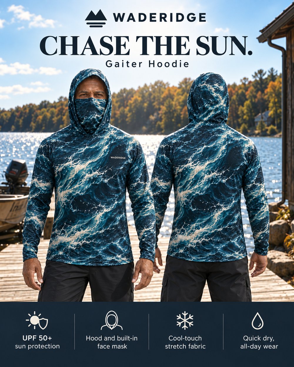 Deep Current gaiter hoodie