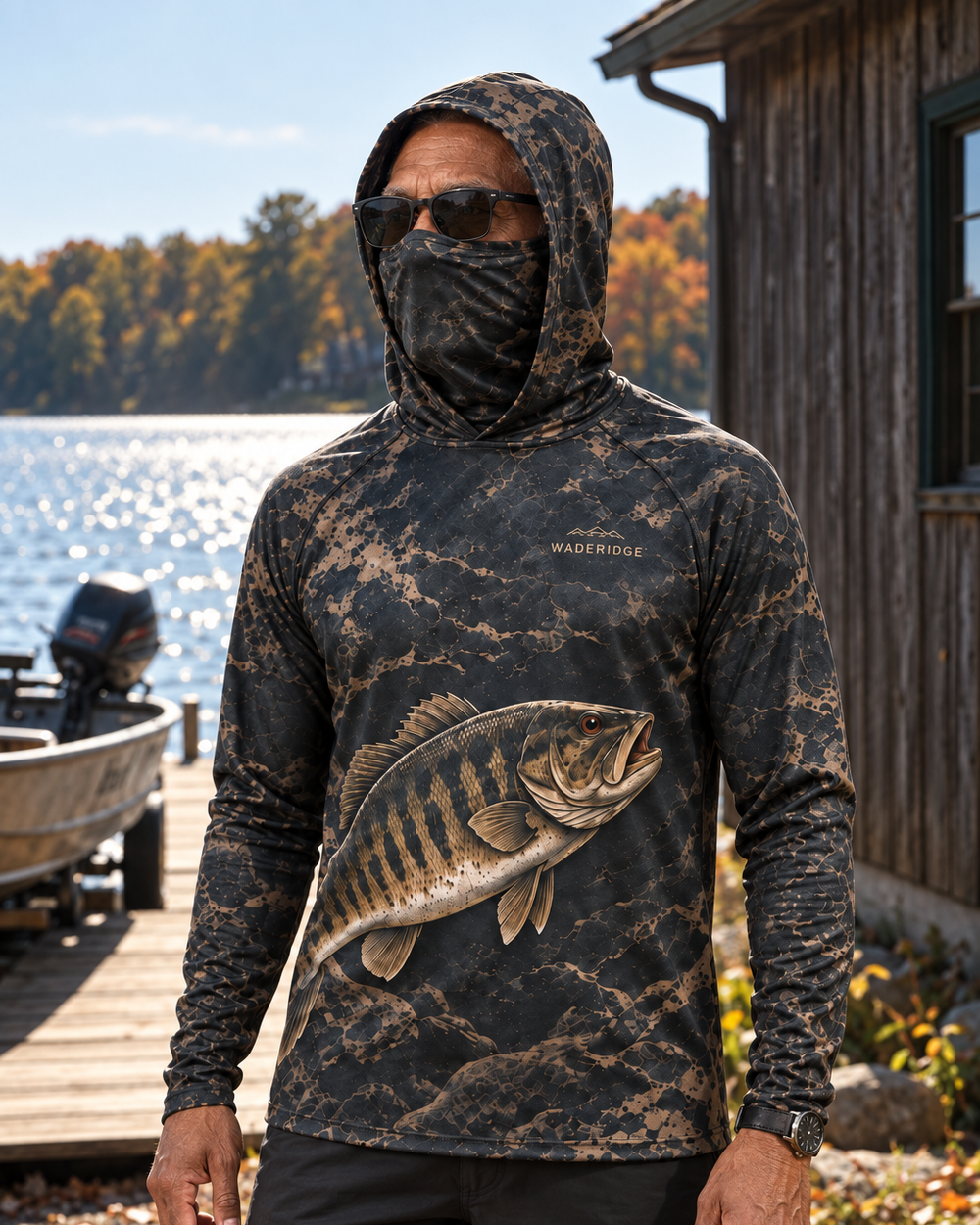 Smallmouth River Life gaiter hoodie