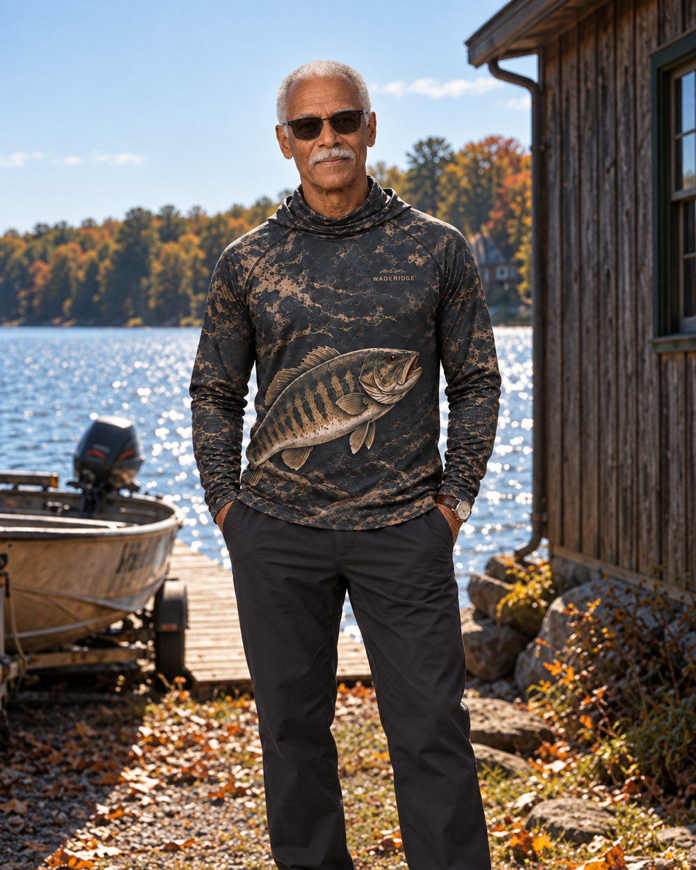 Smallmouth River Life gaiter hoodie