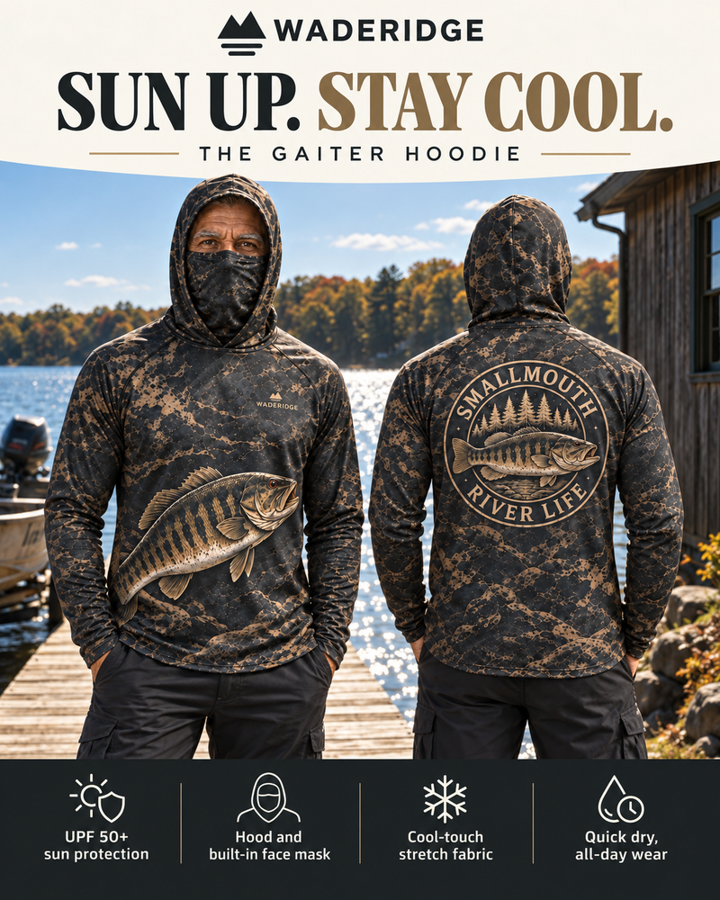 Smallmouth River Life gaiter hoodie