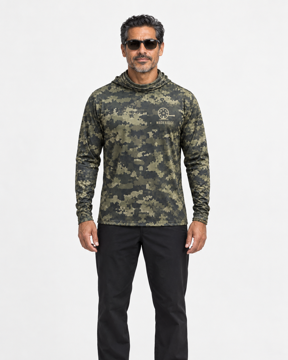 Technical Camo gaiter hoodie