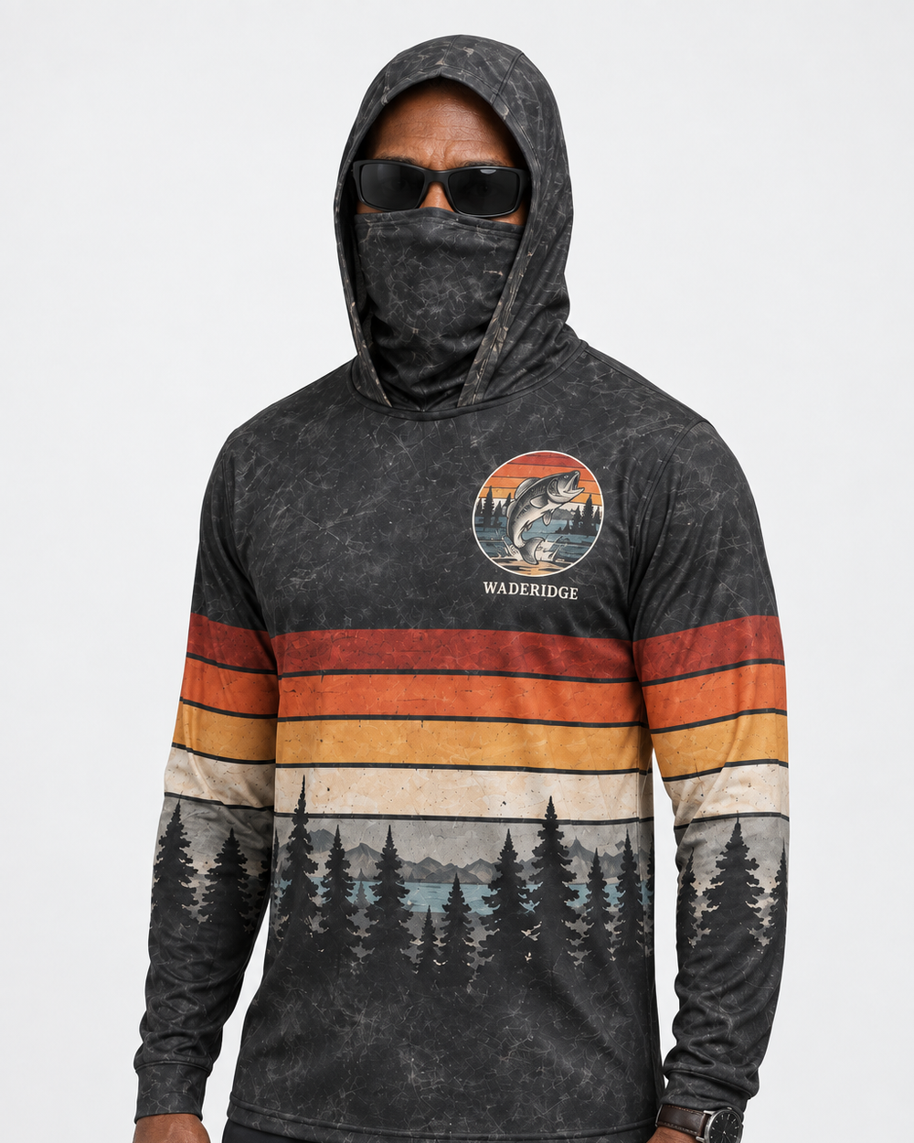 River Born gaiter hoodie