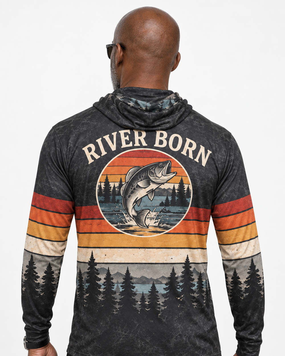 River Born gaiter hoodie