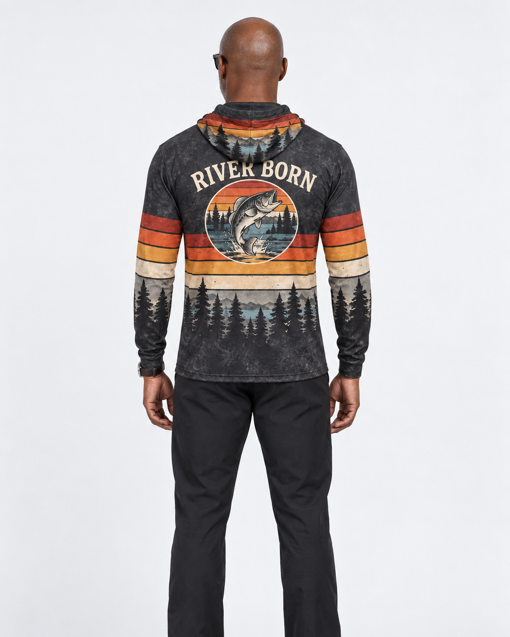 River Born gaiter hoodie