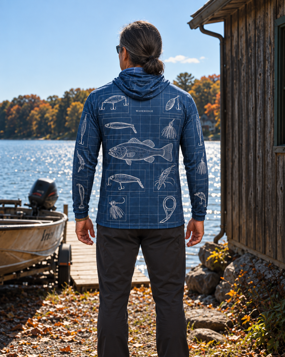 Tackle Schematic gaiter hoodie