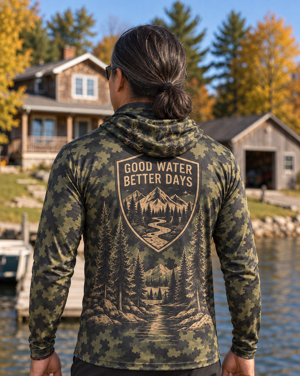 Good Water Better Days gaiter hoodie