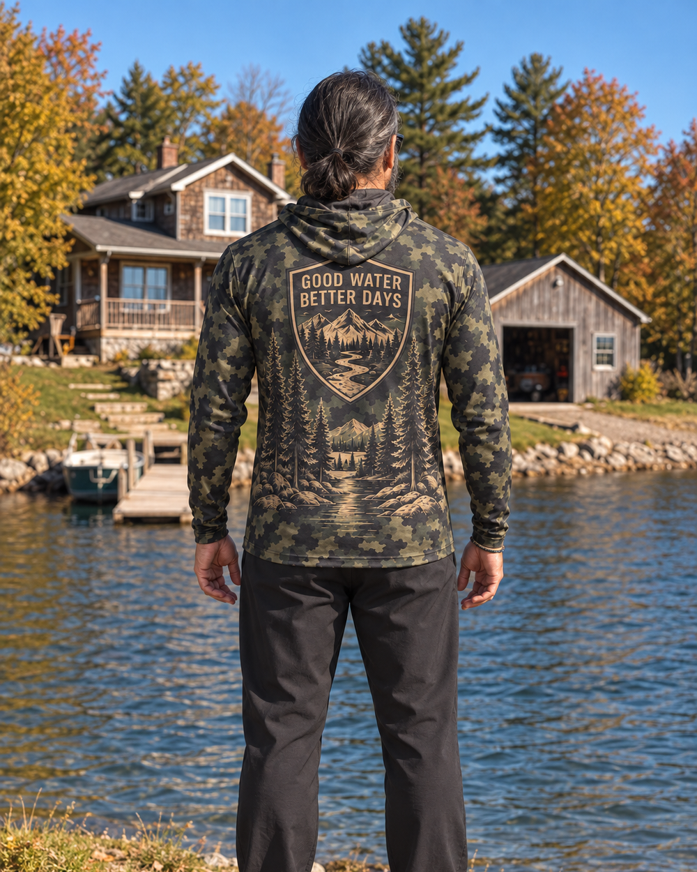 Good Water Better Days gaiter hoodie