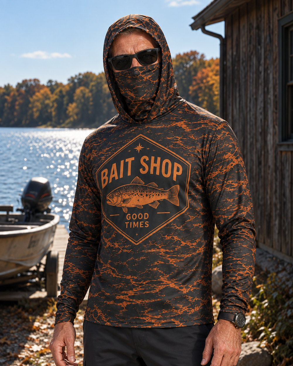 Bait Shop Good Times gaiter hoodie