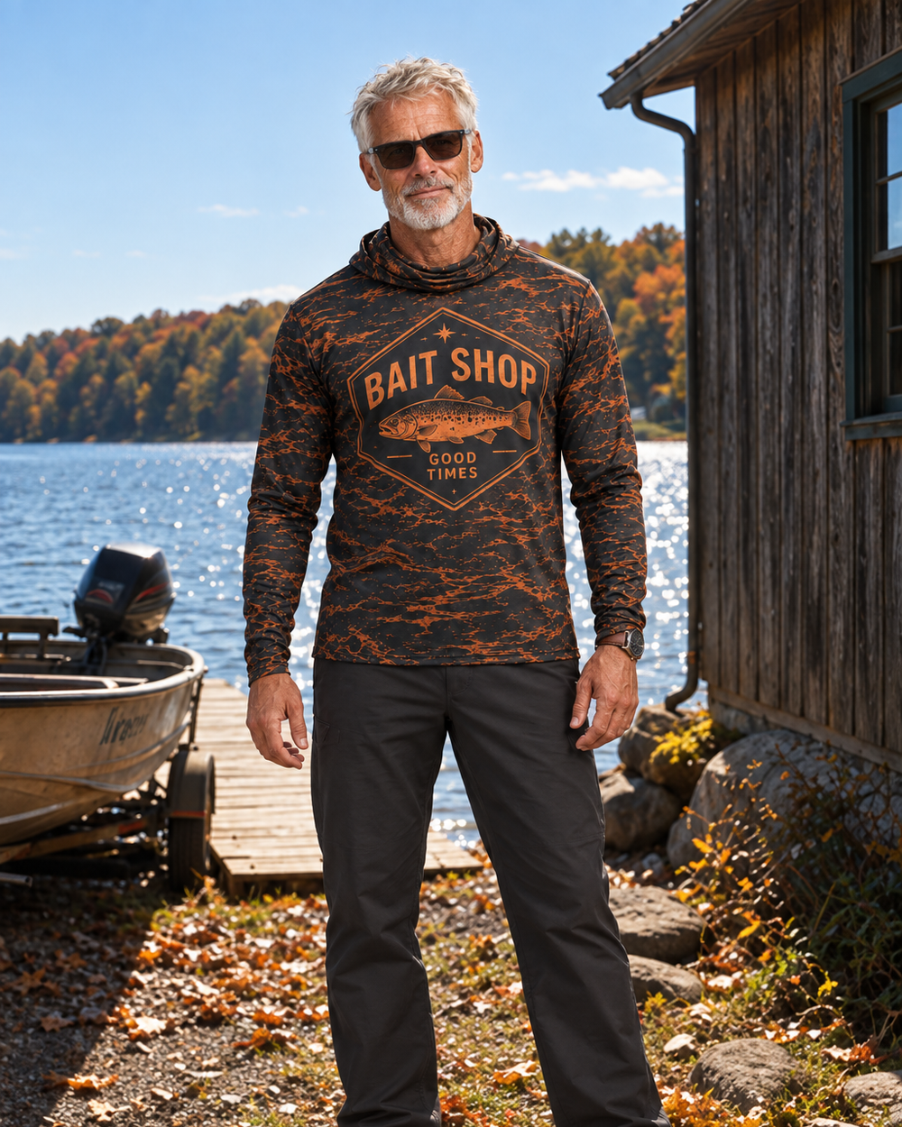 Bait Shop Good Times gaiter hoodie