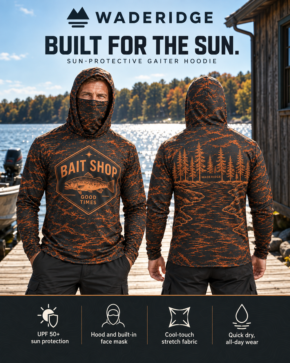 Bait Shop Good Times gaiter hoodie