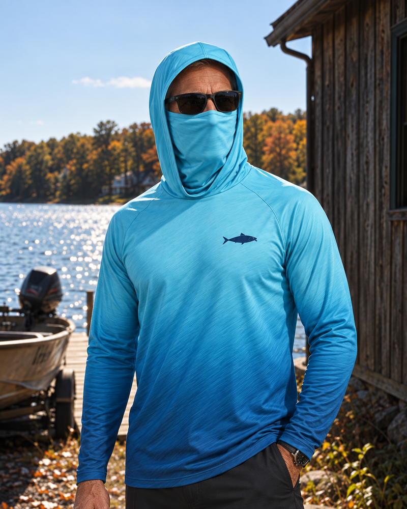 Aqua Current gaiter hoodie