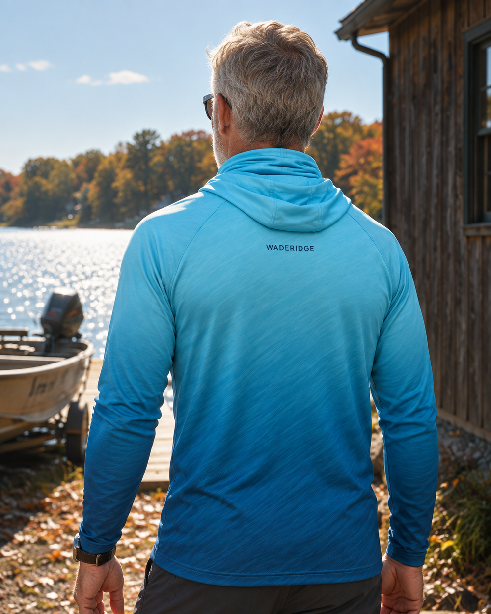 Aqua Current gaiter hoodie