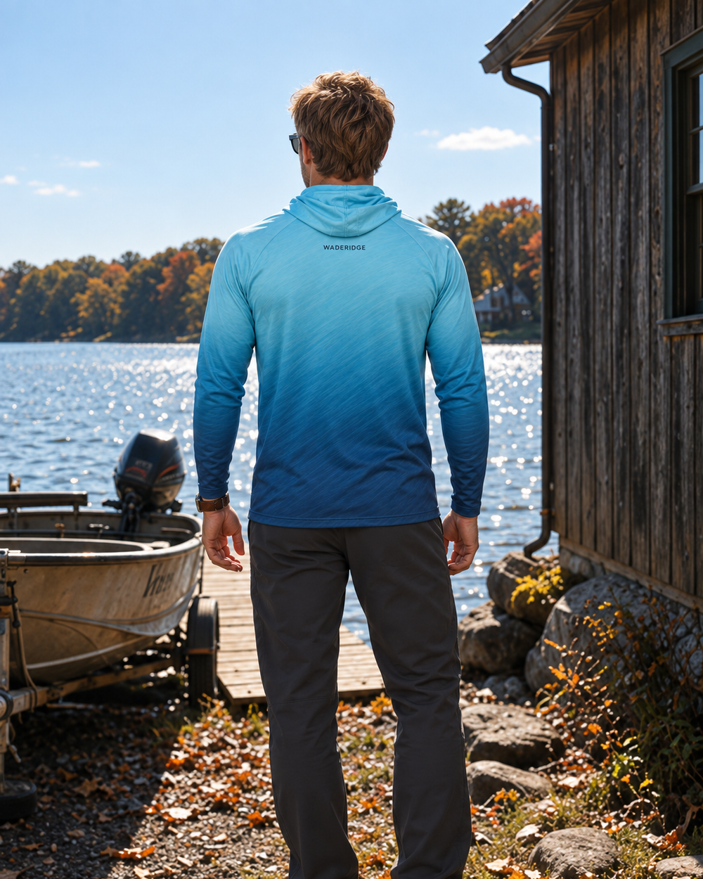 Aqua Current gaiter hoodie