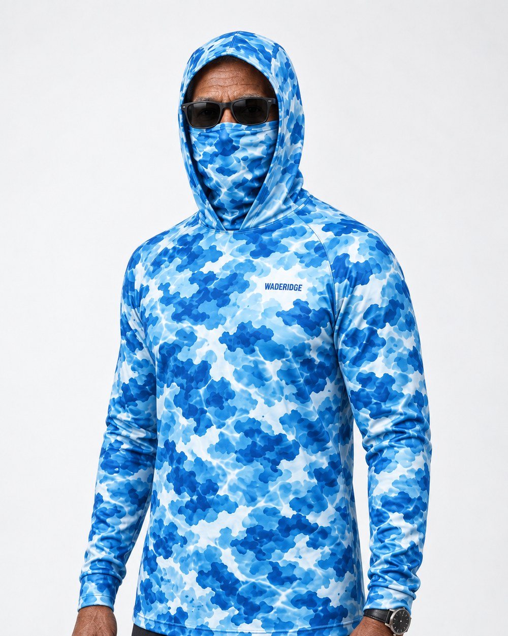 River Camo gaiter hoodie