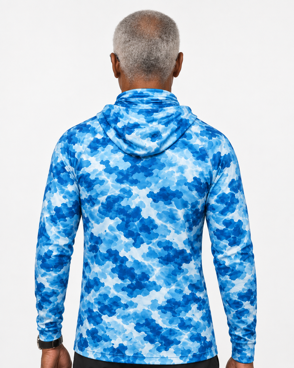 River Camo gaiter hoodie