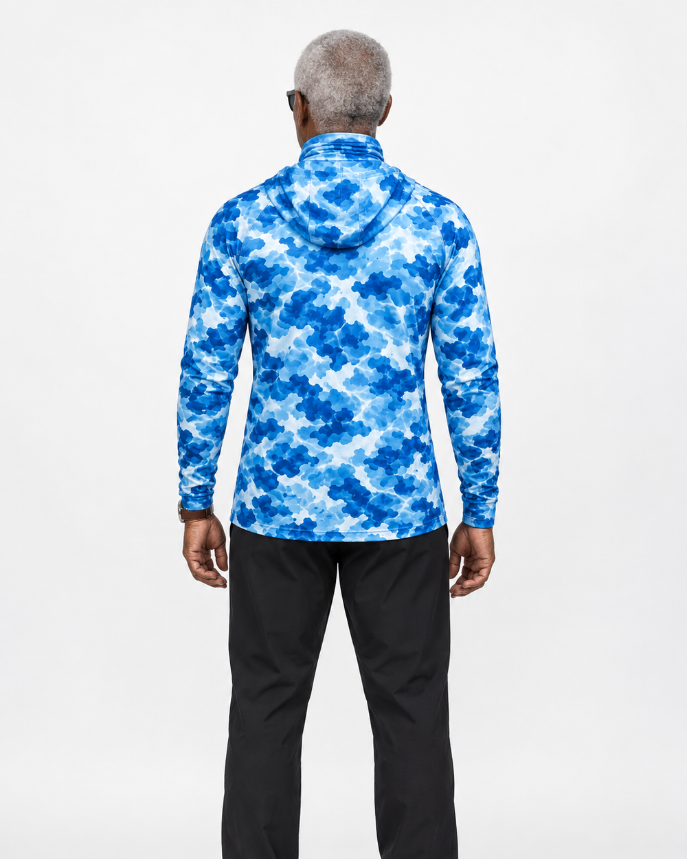 River Camo gaiter hoodie