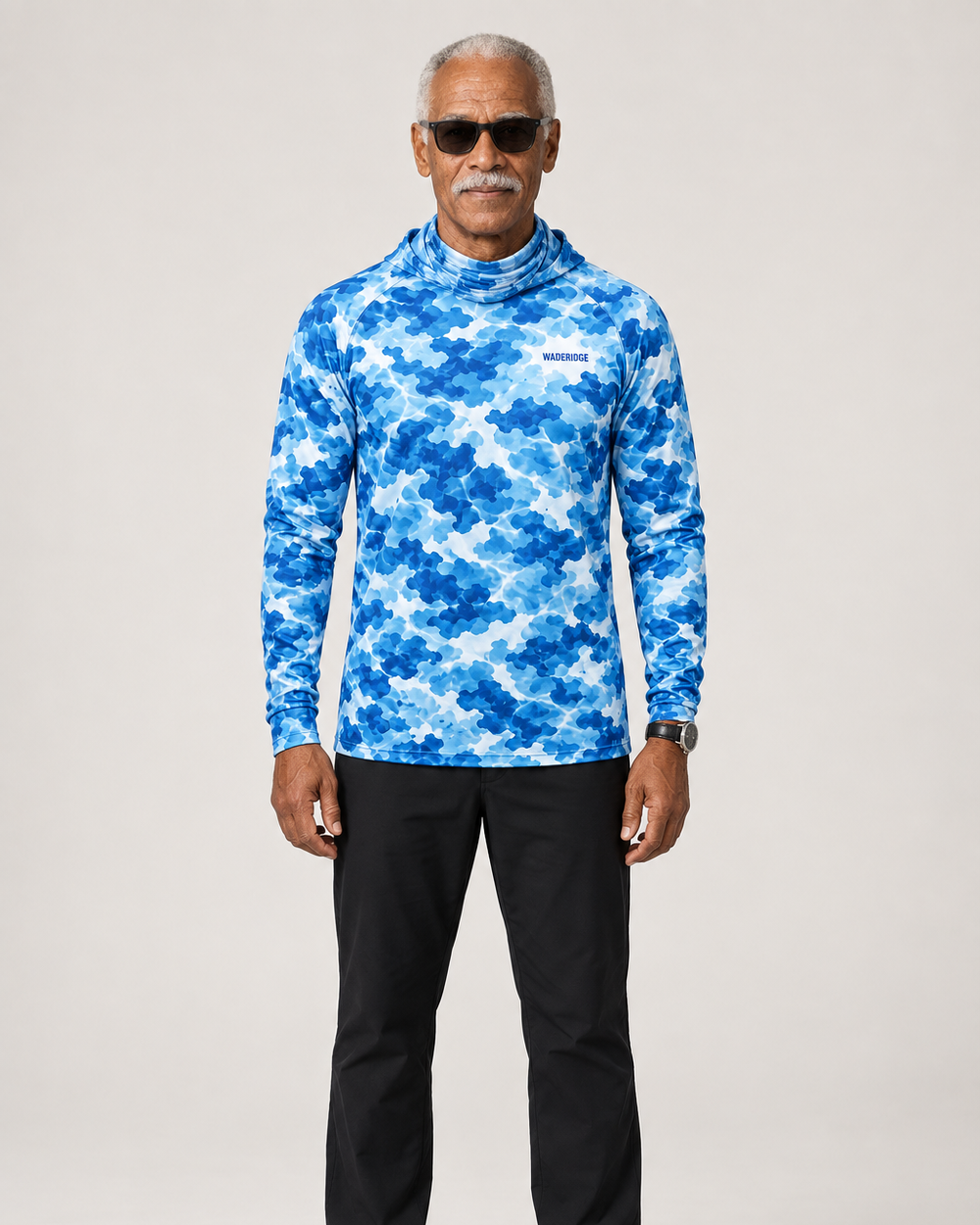 River Camo gaiter hoodie