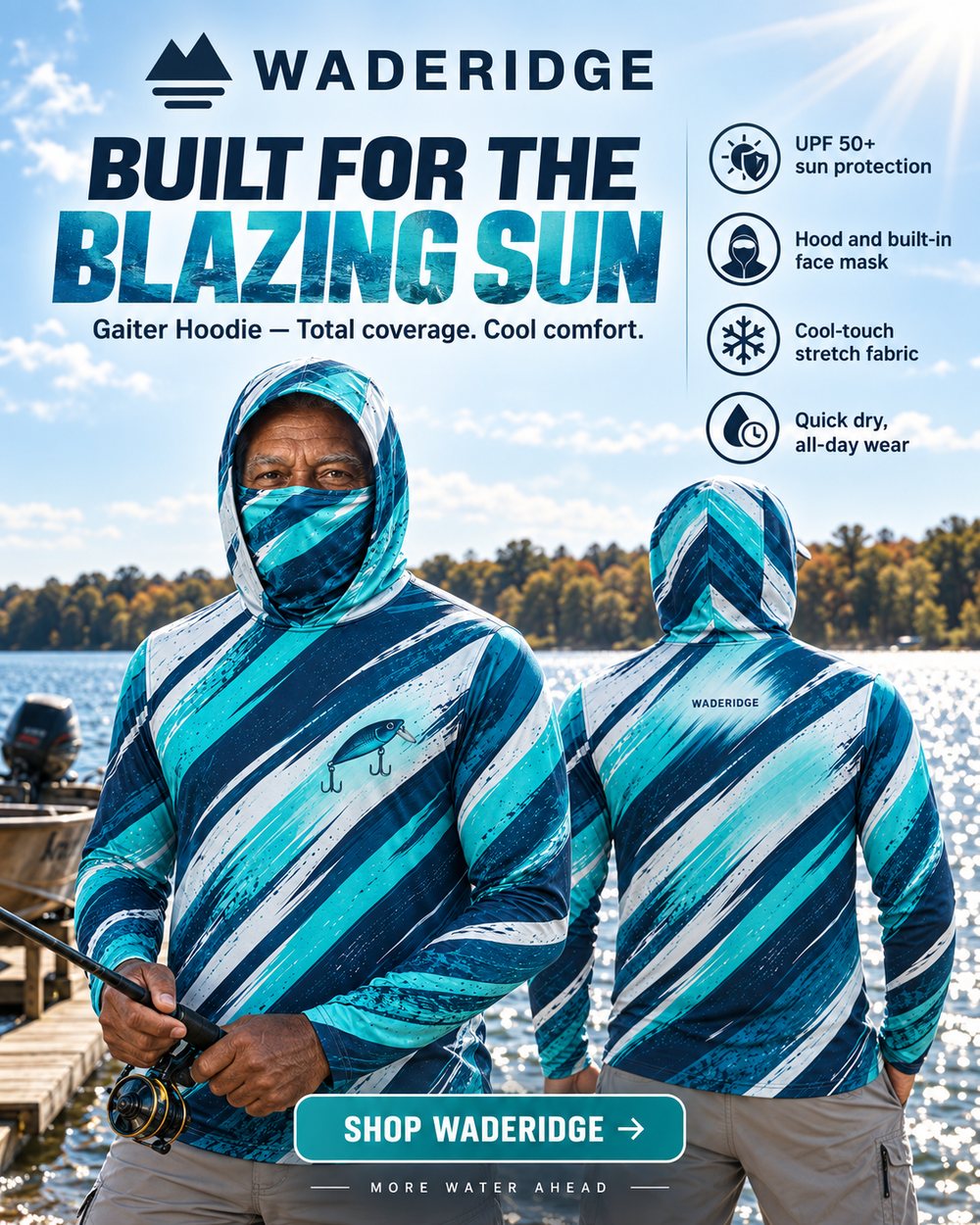 Cut Water gaiter hoodie