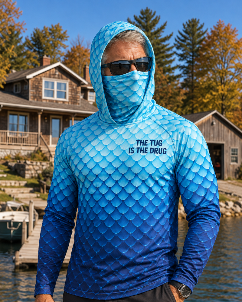Scale Fade gaiter hoodie