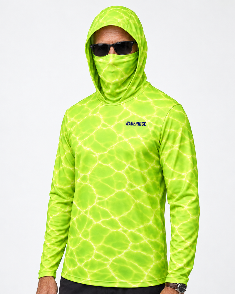 Neon Shallows gaiter hoodie