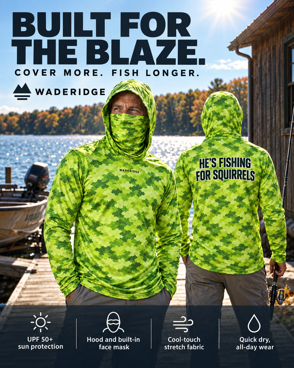 Lily Pad Camo gaiter hoodie