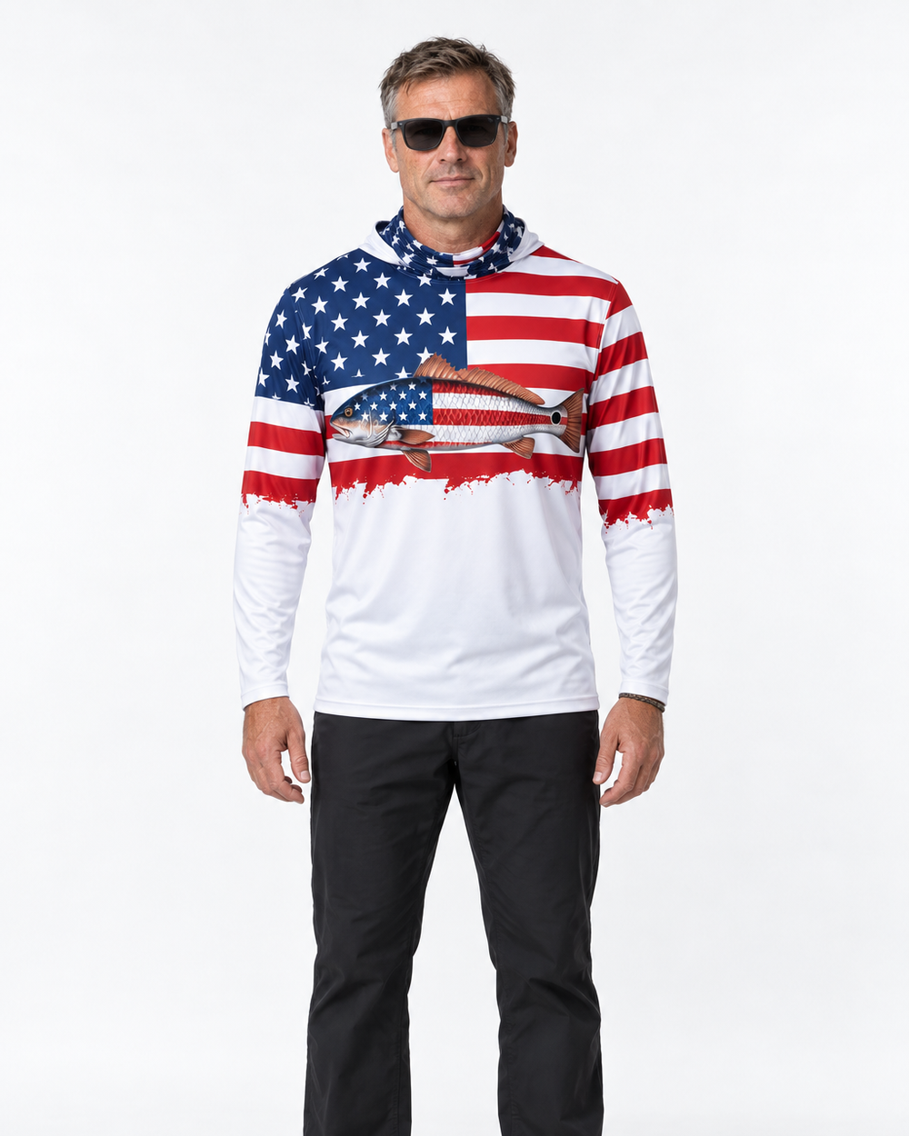 Redfish Republic gaiter hoodie