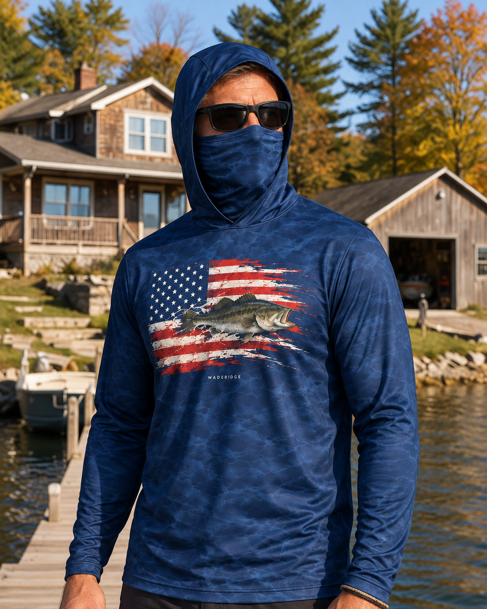Old Glory Angler gaiter hoodie