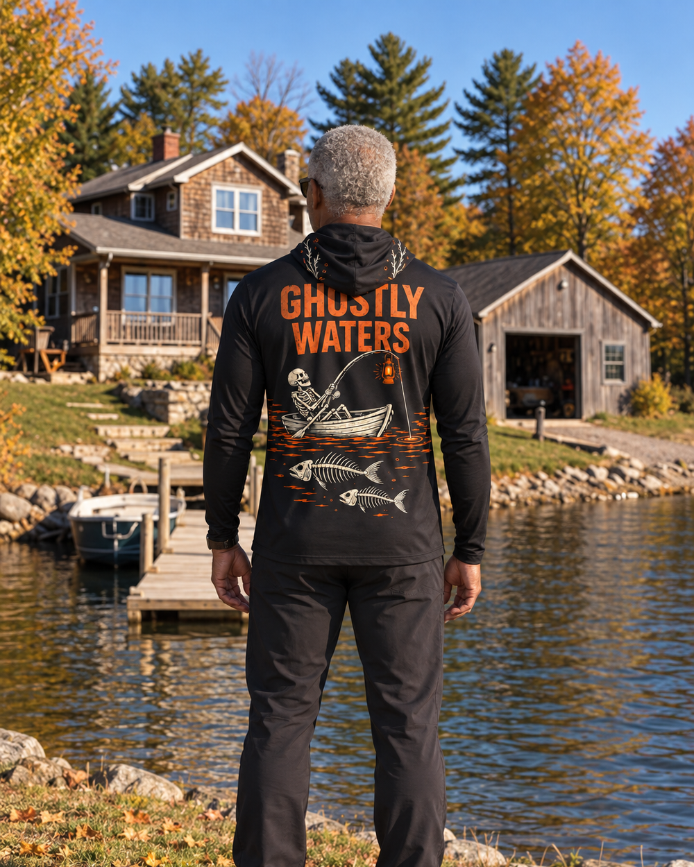 Ghostly Waters gaiter hoodie