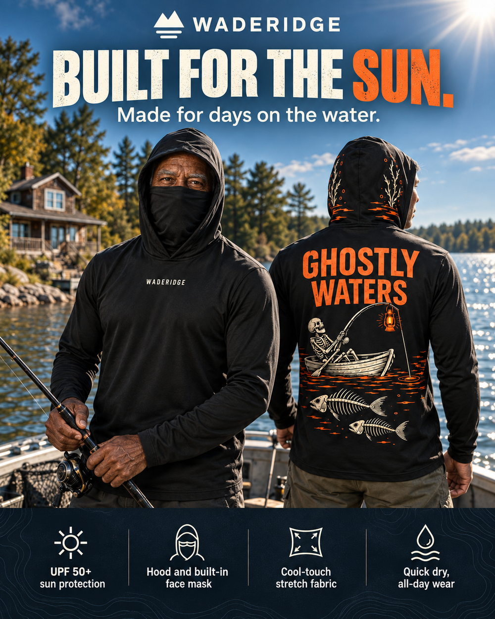 Ghostly Waters gaiter hoodie