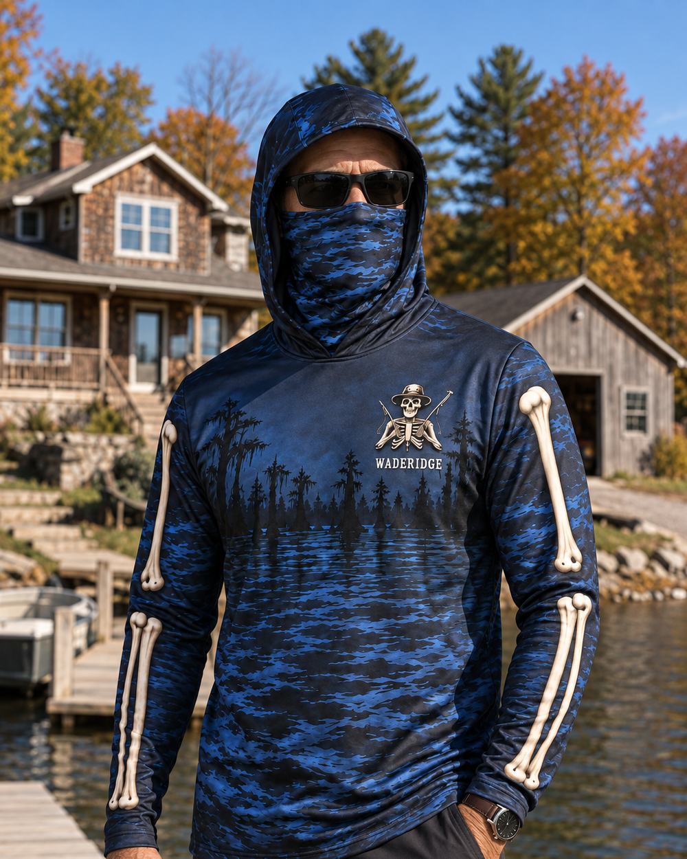 Hooked to Death gaiter hoodie