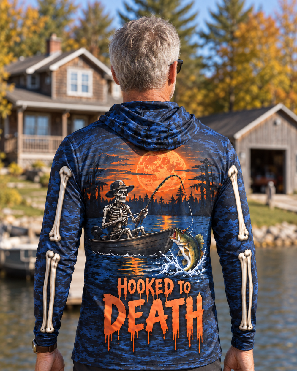Hooked to Death gaiter hoodie