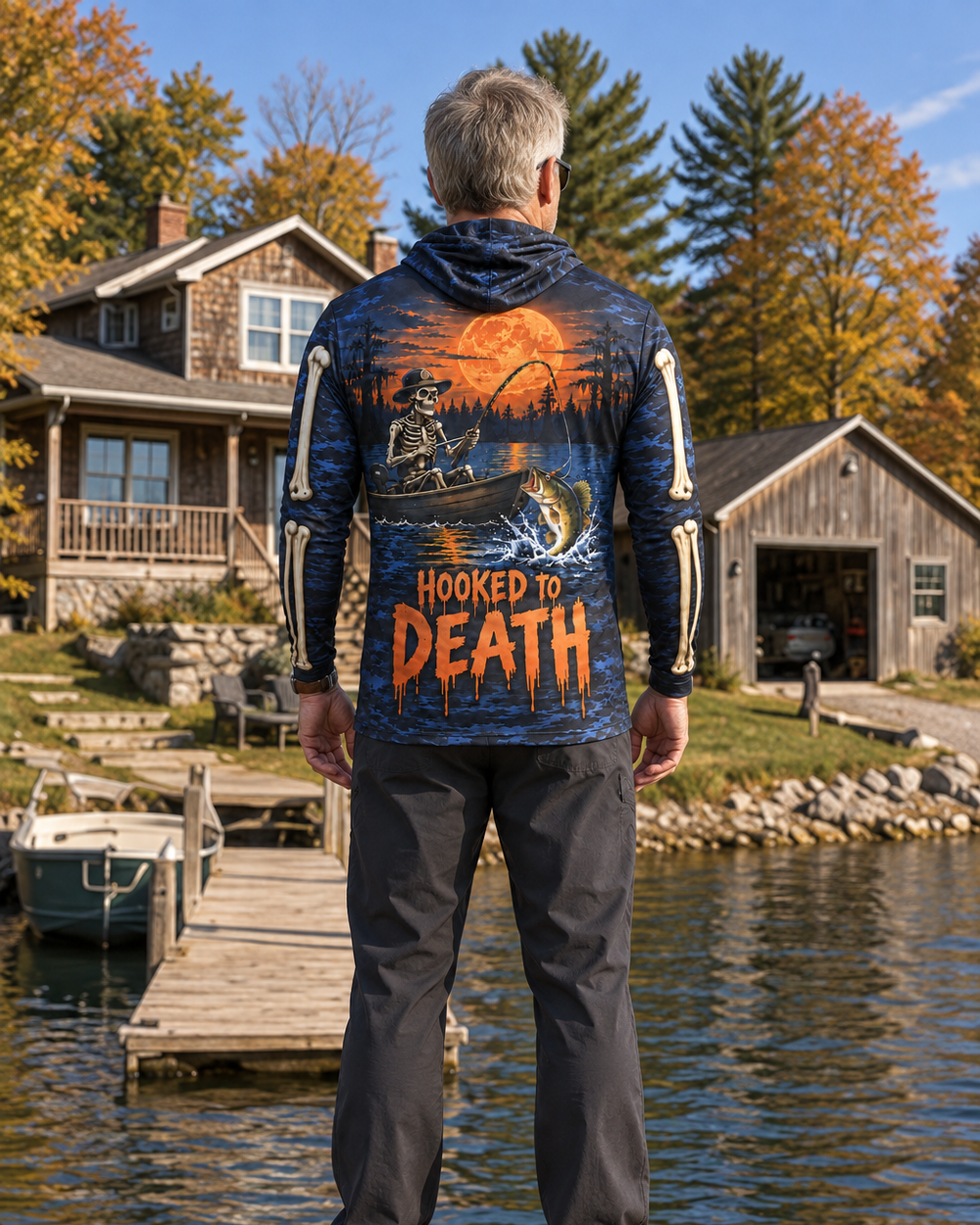 Hooked to Death gaiter hoodie