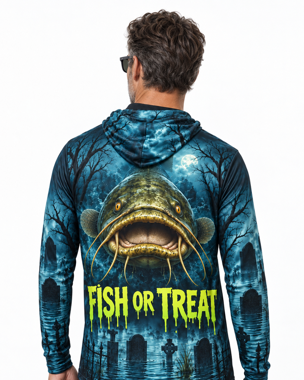 Fish or Treat gaiter hoodie