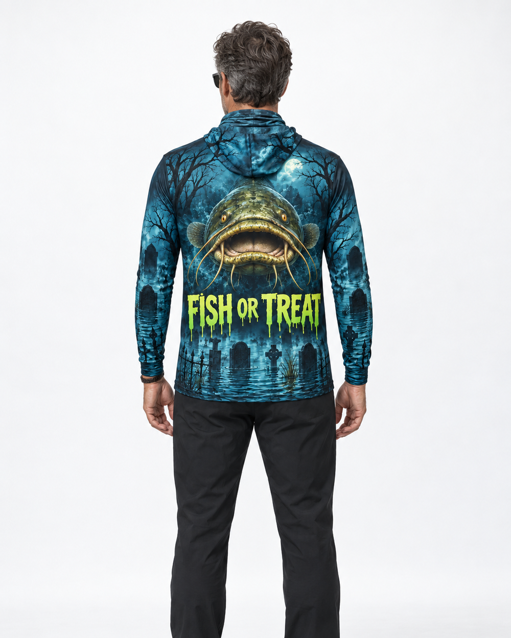 Fish or Treat gaiter hoodie