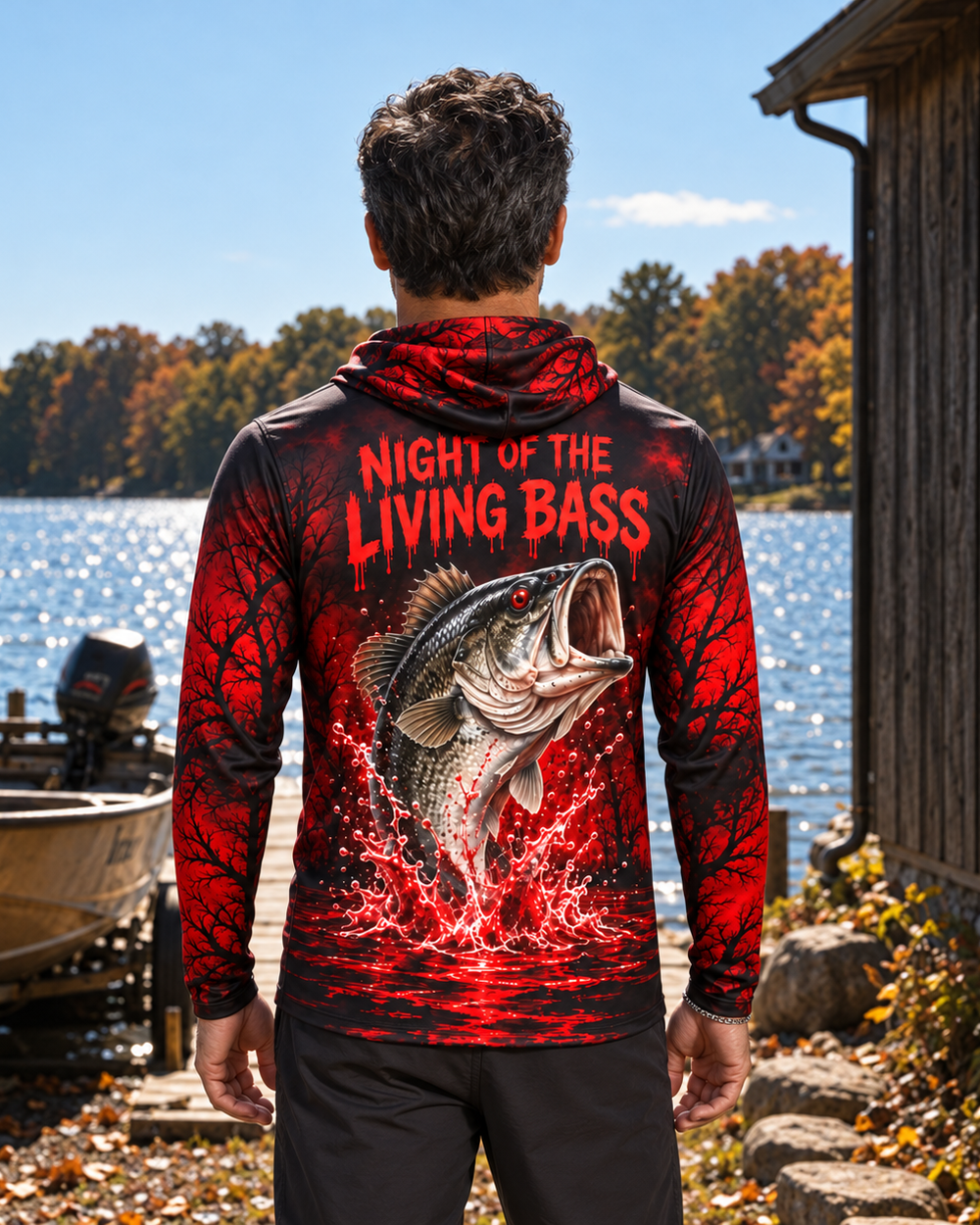 Night of the Living Bass gaiter hoodie