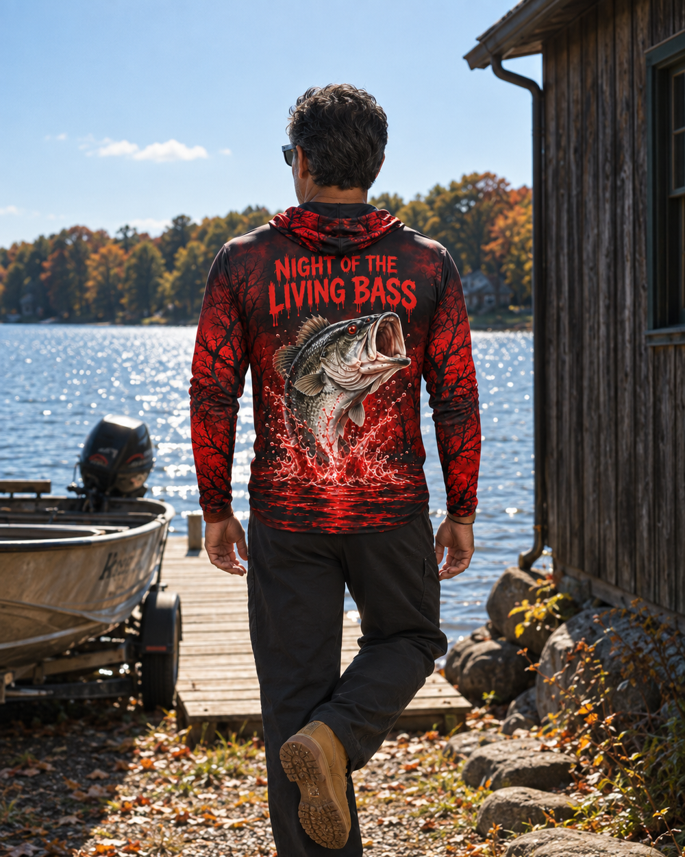 Night of the Living Bass gaiter hoodie