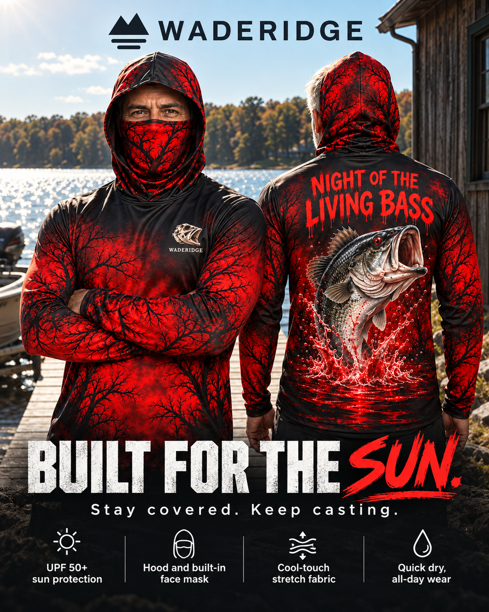 Night of the Living Bass gaiter hoodie