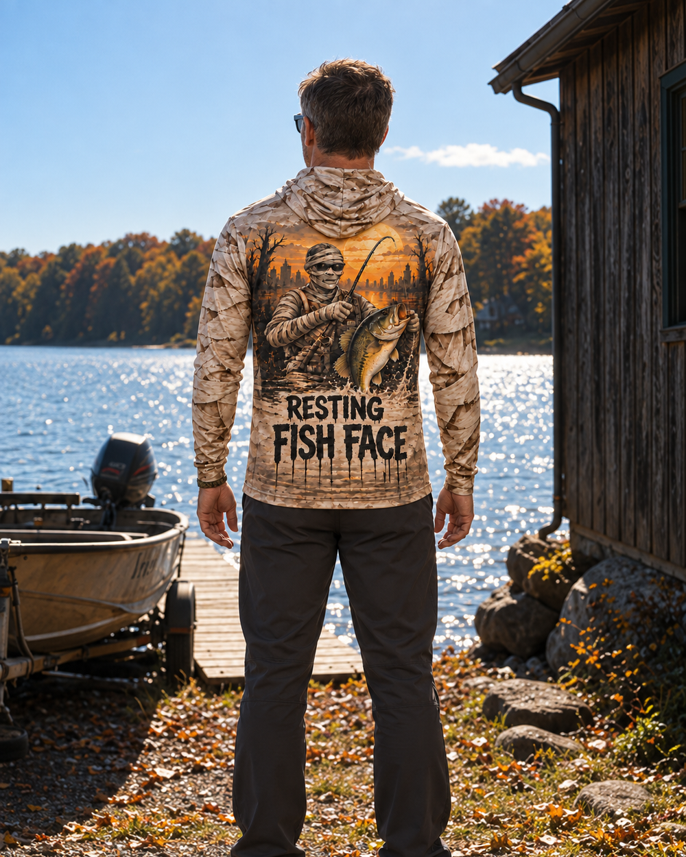 Resting Fish Face gaiter hoodie