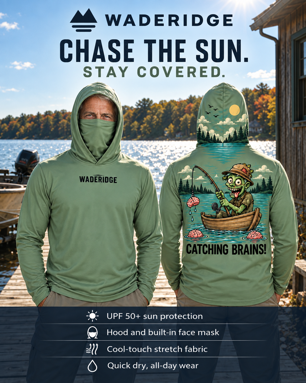 Catching Brains gaiter hoodie