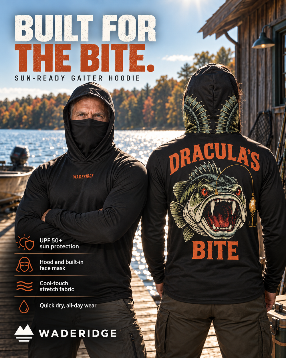 Dracula's Bite gaiter hoodie