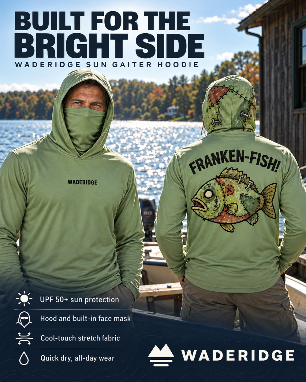 Franken-Fish gaiter hoodie
