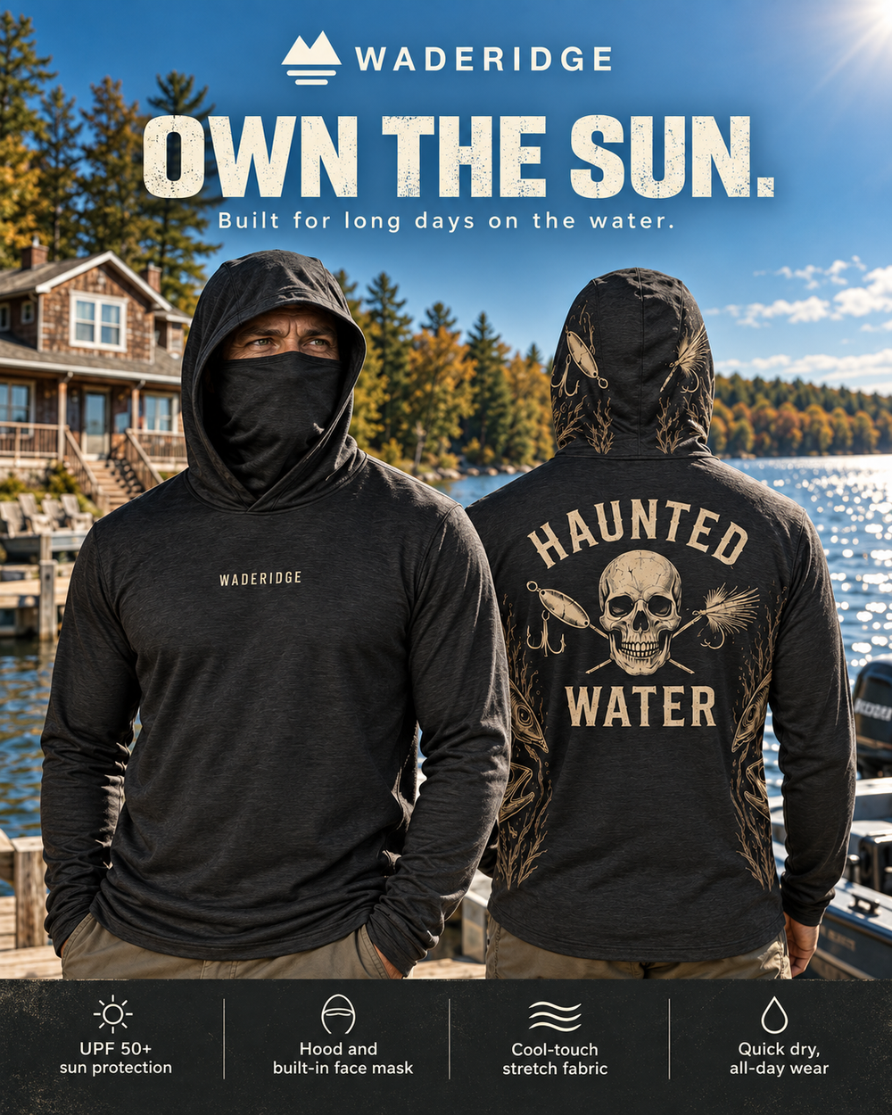 Haunted Water gaiter hoodie