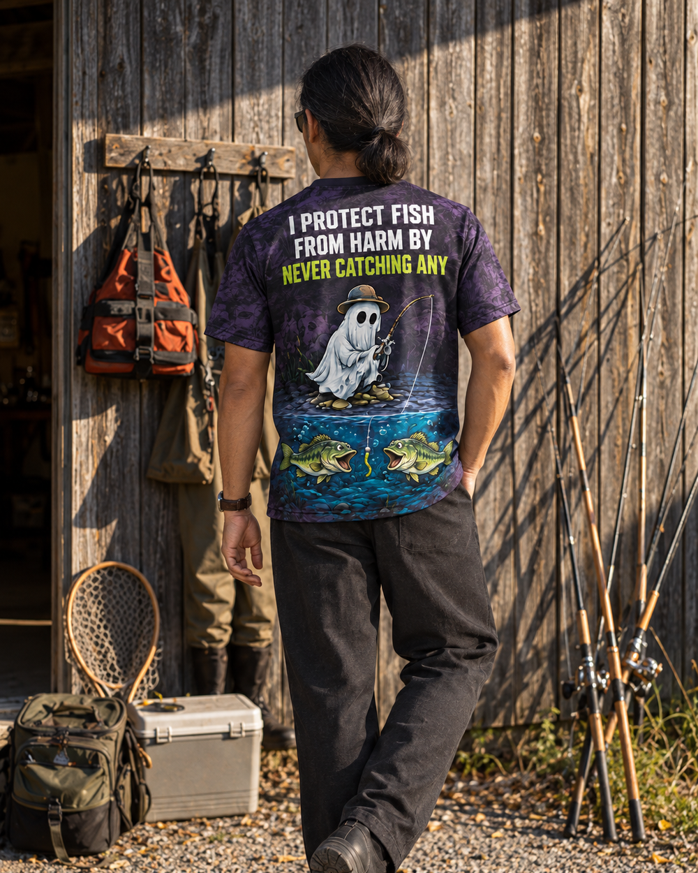 I Protect Fish Ghost performance tee